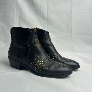 COACH Leather Boots with Gold Stud Stars